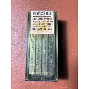 Ridgid 48240 9/16" -12 UNC (RH) High Speed Alloy Steel Universal Bolt Dies